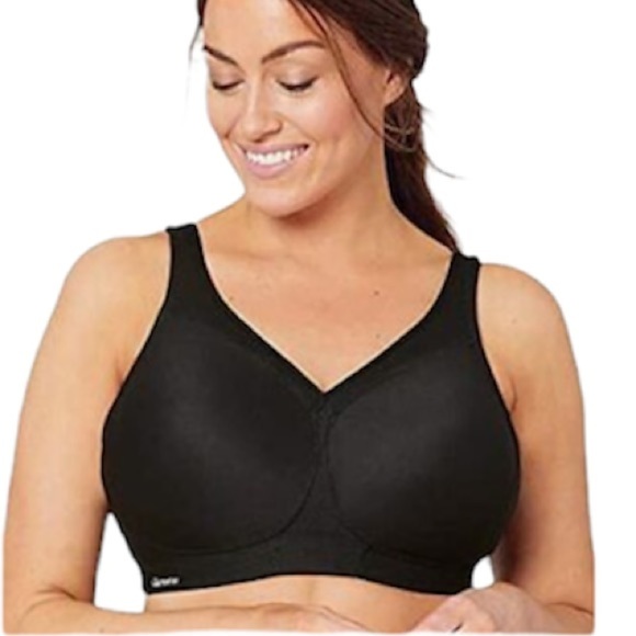 NEW Glamorise The Ultimate Full Figure Soft Cup Black Sports Bra 1006 44B NWT - Picture 13 of 13